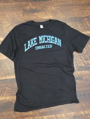 Lake Michigan Unsalted Black T-shirt